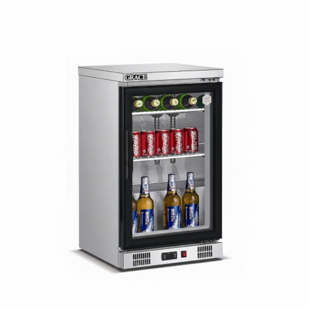 Wine Beer Dual Zone - 언더카운터 냉장고, 304 스테인리스 스틸 520x500x840mm