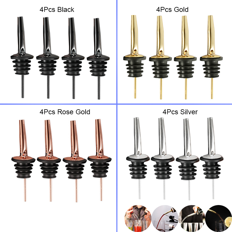 Wine Aerator Pour - 4Pcs 블랙/로즈 골드/실버 주류 Pourers, 알코올