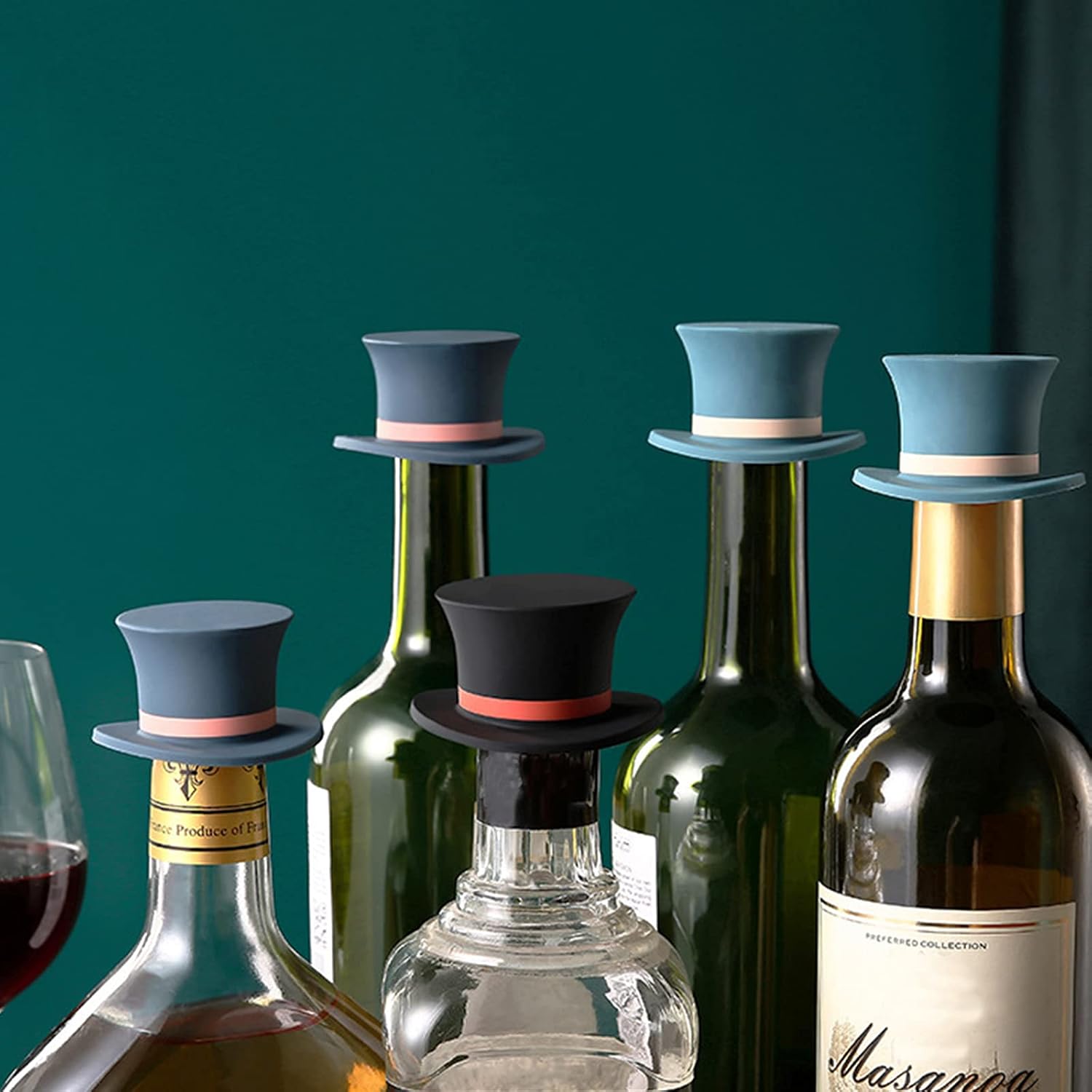 마법 모자 모양 실리콘 와인 병마개 할로윈 누수 방지  - Wine Beer Hat 리뷰 및 가격