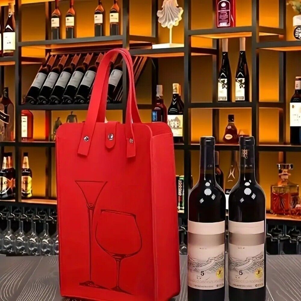 고급 펠트 레드 와인 가방, 이중 손잡이 와인 선물 보 - Wine & Beer Guayaquil 리뷰 및 가격